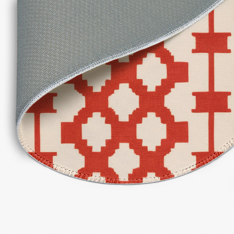 Tapis intérieur et extérieur beige Trellis, Rond 5 pi