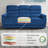 Power Reclining Sofa with Drop Down Table, Touch light, 3-Seat Recliner Couch with Adjustable Headrest-164335954