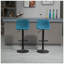 Tabourets de bar réglables, tabourets de bar pivotants et rembourrés avec dossier pour la cuisine, le comptoir et le bar personnel, ensemble de 2-1045111226