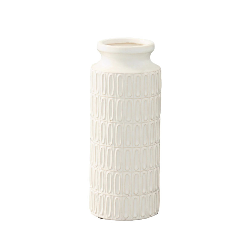 Danville Ceramic Table Vase, White