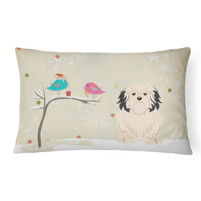 Coussin lombaire intérieur/extérieur de noël ivoire