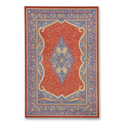 Tapis tissé orange traditionnel Mosso