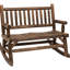 2 chaises berçantes en noyer - style rondins pour le plaisir en plein air