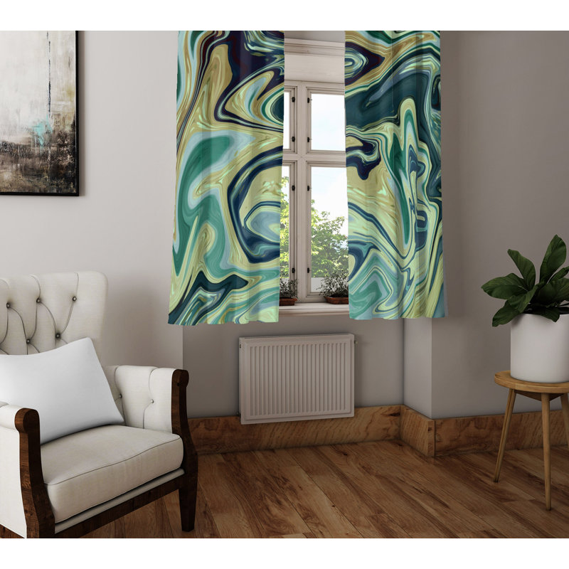 Semi Sheer Curtain Panel Pair, 40" W x 82" L