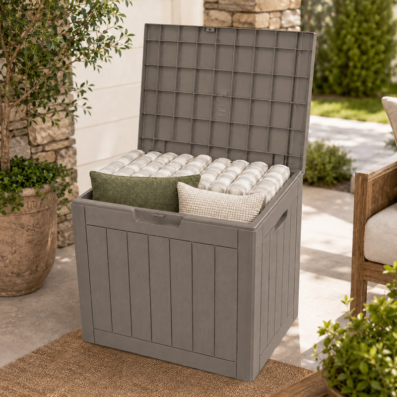 Boîte de rangement en résine pour rangement extérieur l 22 po x P 17 po