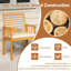 Ensemble 7 pièces de table de patio et de chaises en bois d'acacia avec trou pour parasol de 1,97 po