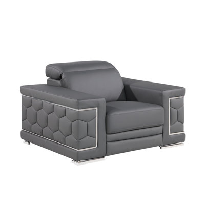 Charliee Genuine Leather Armchair
