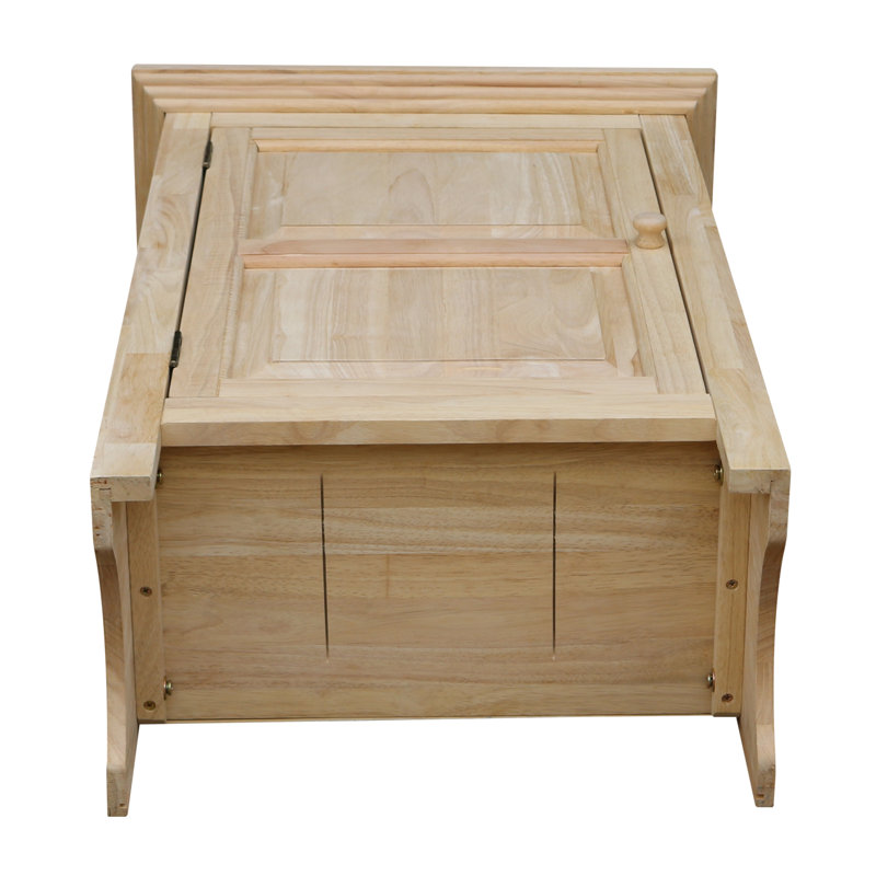 Light Wood Nautical Accent Cabinet with Adjustable Shelving