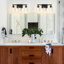 Luminaire de meuble-lavabo industriel avec abat-jour cylindrique en verre transparent-133344725-133344728