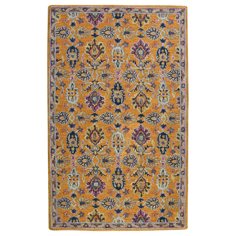 Tapis bohémien en laine touffeté à la main Shidler, Rectangle 2 pi x 3 pi