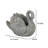 Jina Large Planter With Swan Sculpted Details, Gray Terracotta-109660891