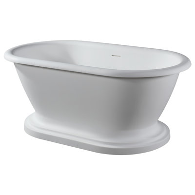 66'' x 33'' Freestanding Soaking Solid Surface Bathtub