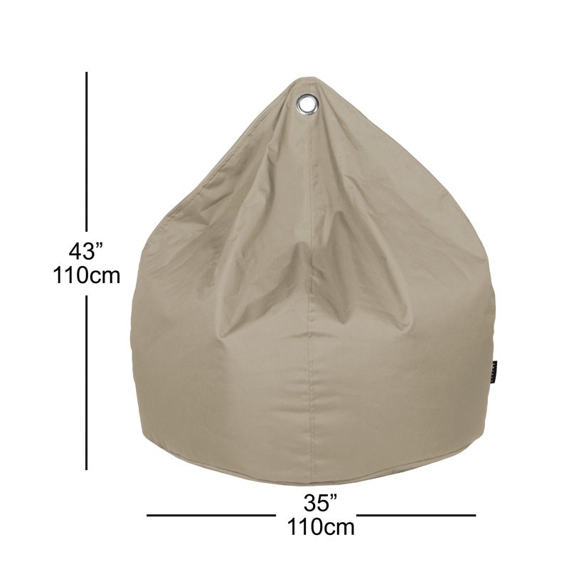 Polyester Outdoor Friendly Classic Bean Bag, Khaki 100% Polyester