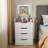 (48Cm) 3 In 1 Vanity Desk With Plip Top Mirror,Small Make Up Vanity Set With Visible Glass Desktop, Compact Makeup Vanity With 3 Drawers, Dressing Table, Prime Day, Deals For You Days-1153309195