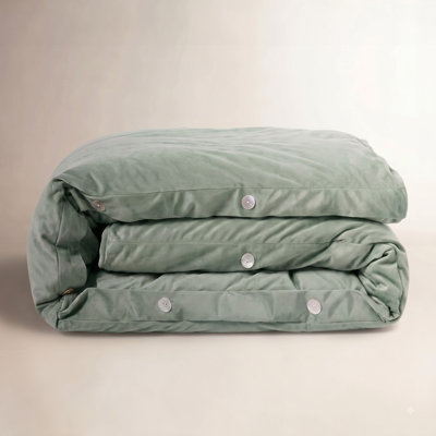 Arlington Seafoam Green Velvet Updated Classic Soft Duvet Cover