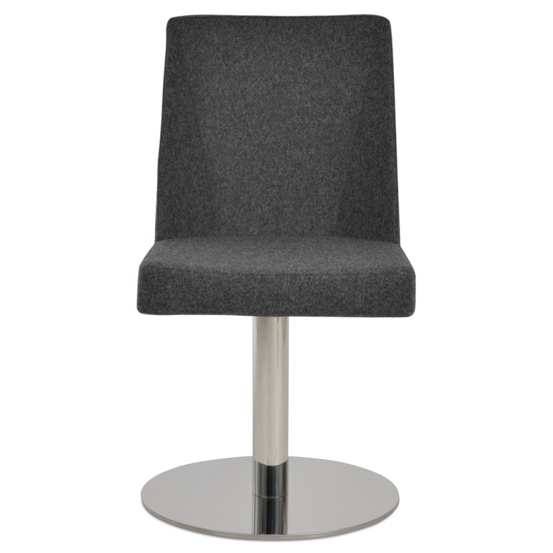 Chaise d'appoint rembourrée Prisma, Gris foncé