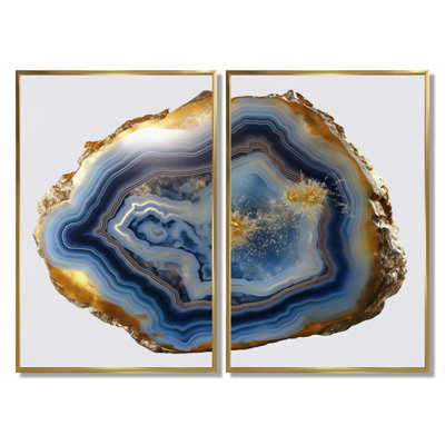 Geode Gems - ensemble de 2 art mural en pierre