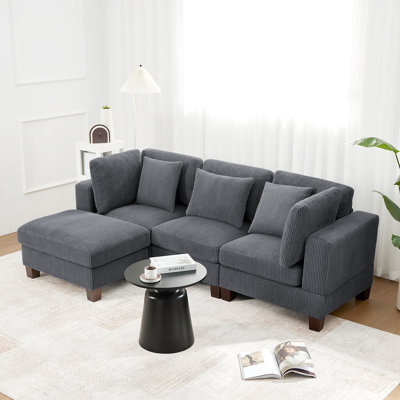Canapé de 90 po pour canapé-lit de style moderne avec canapé-lit profond et repose-pieds