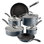 Circulon A1 Series with ScratchDefense Nonstick Induction Pots and Pans Cookware Set, 10-Piece, Graphite