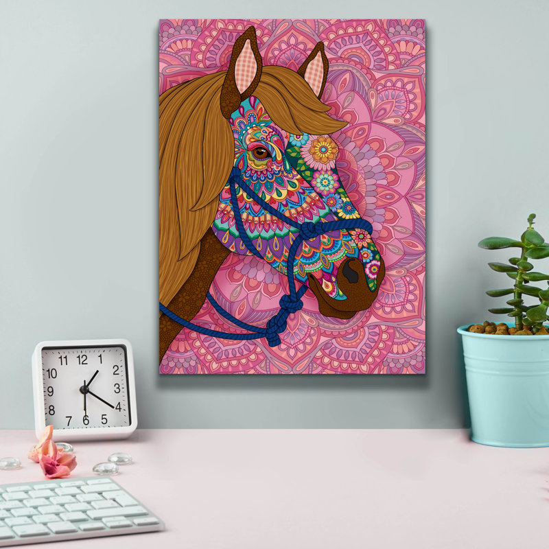 «Pretty Pony» par Hello Angel, art mural sur toile, H 16 po x l 12 po x P 0,75 po