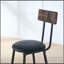 Ensemble de table de bar ronde et de tabouret avec tablette, tabouret rembourré avec dossier, brun rustique, l 24,17 po x P 24,17 po x H 36,02 po