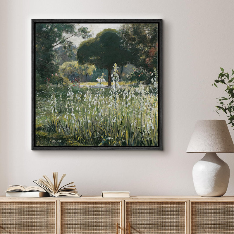 Rural Landscape " Baroque Cloudscape ", Black Canvas, 16" H x 16" W