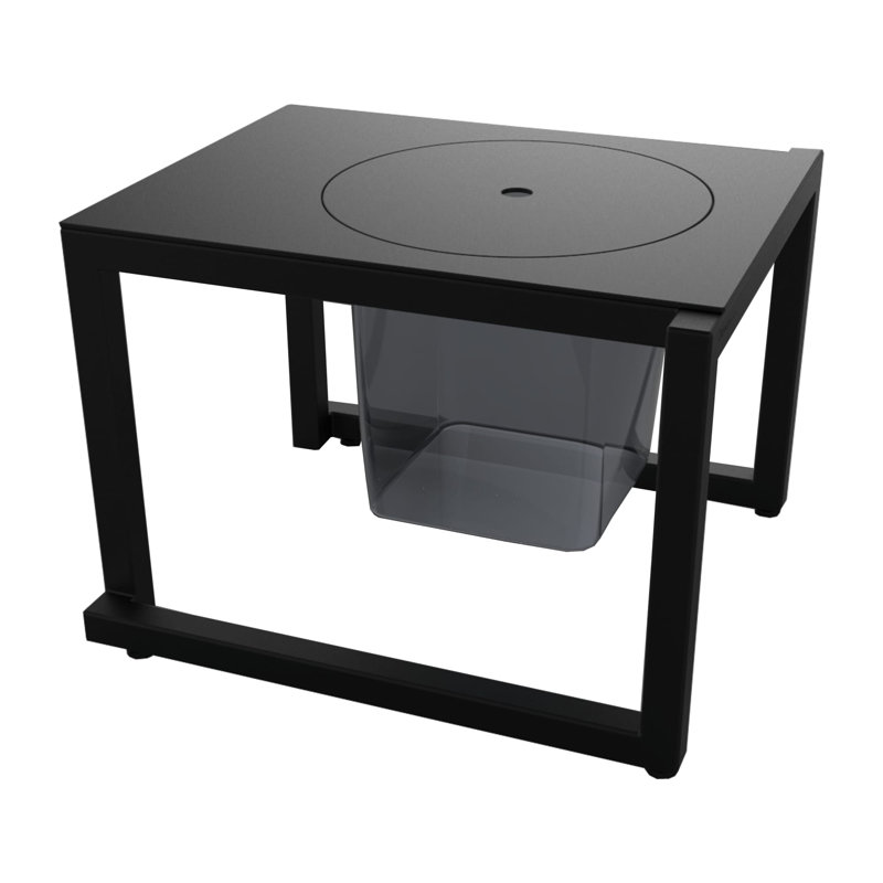 Milano Outdoor Square Side Table, Black