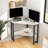 Danielys Corner Metal Base Writing Desk with Power Outlet-1180811208