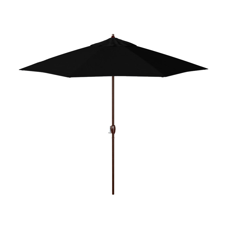 Parasol de marché 9 'Khoury, Toile Sunbrella® noir