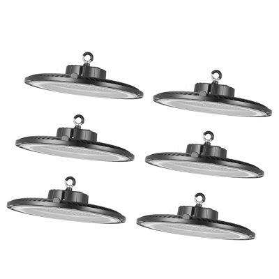 LED High Bay Lights, 5000K 250W 36000LM Super Bright UFO LED Warehouse Shop Lights, IP65 Waterproof, 100-277V Wide Voltage for Warehouse Workshop Factory Gym Garage Barn, Black