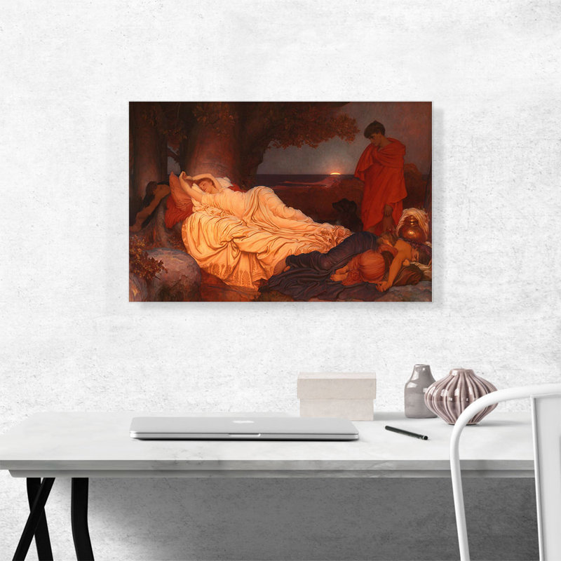 «Cymon and Iphigénia 1884» par Frederic Leighton, reproduction d'art sur toile tendue, H 18 po x l 26 po x P 0,75 po