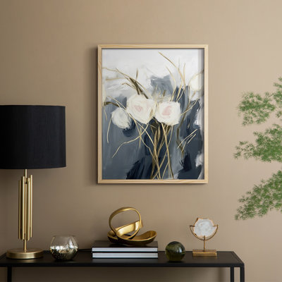 «FLORAL Series DCLxxvii», reproduction encadrée - bois massif
