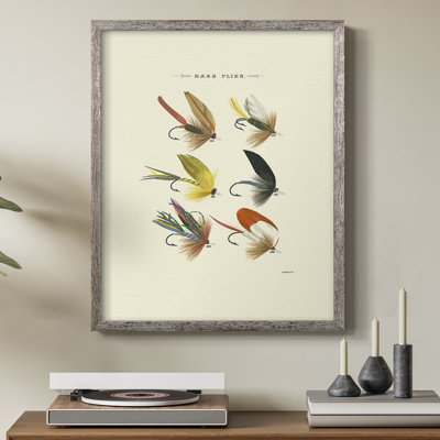 Bass Flies I Framed Print - Solid Wood