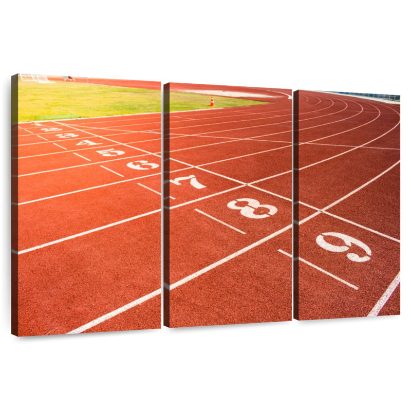 Numbered Tartan Track, 20" H x 33" W