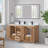 Anais 60" Double Bathroom Vanity with Grain White Engineered Stone Countertop with Mirror