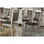 Ensemble de 2 chaises d'appoint luxueuses rembourrées argentées capitonnées Luxury
