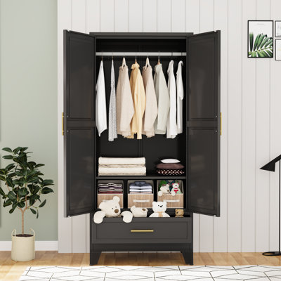 Mordern Metal Wardrobe Armoires with 1 drawer and 2 Doors by Mercer41