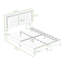 Upholstered Platform Bed with Tufted Headboard and LED Lights-159826253