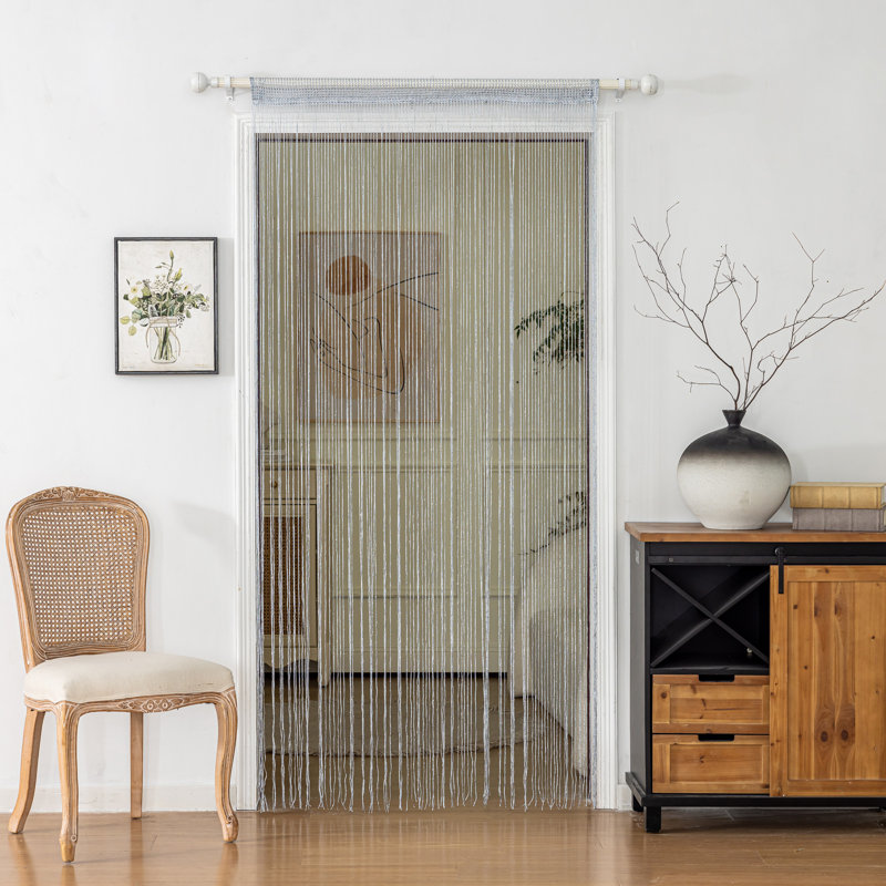 1pc 39 x 78 pouces porte rideau de rideau de rideau décoratif, Gris clair