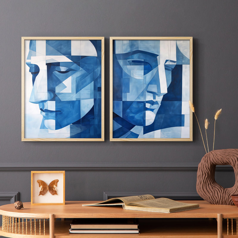 Série ABSTRACT Lxxxxi - reproduction encadrée de qualité supérieure - prête à être accrochée - aucun clou requis - aucun clou requis