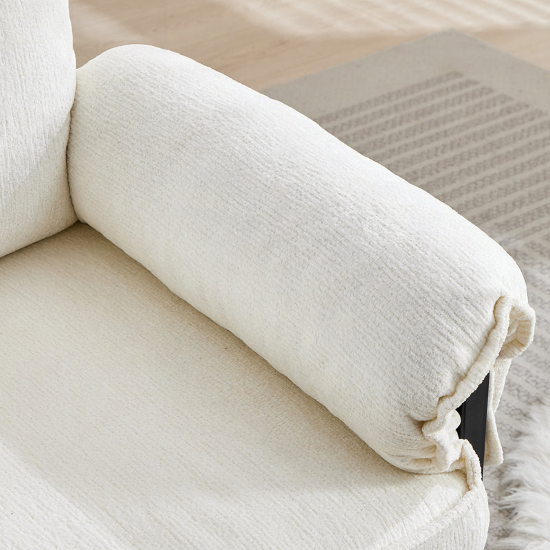 Chaise d'appoint réglable, Blanc crémeux