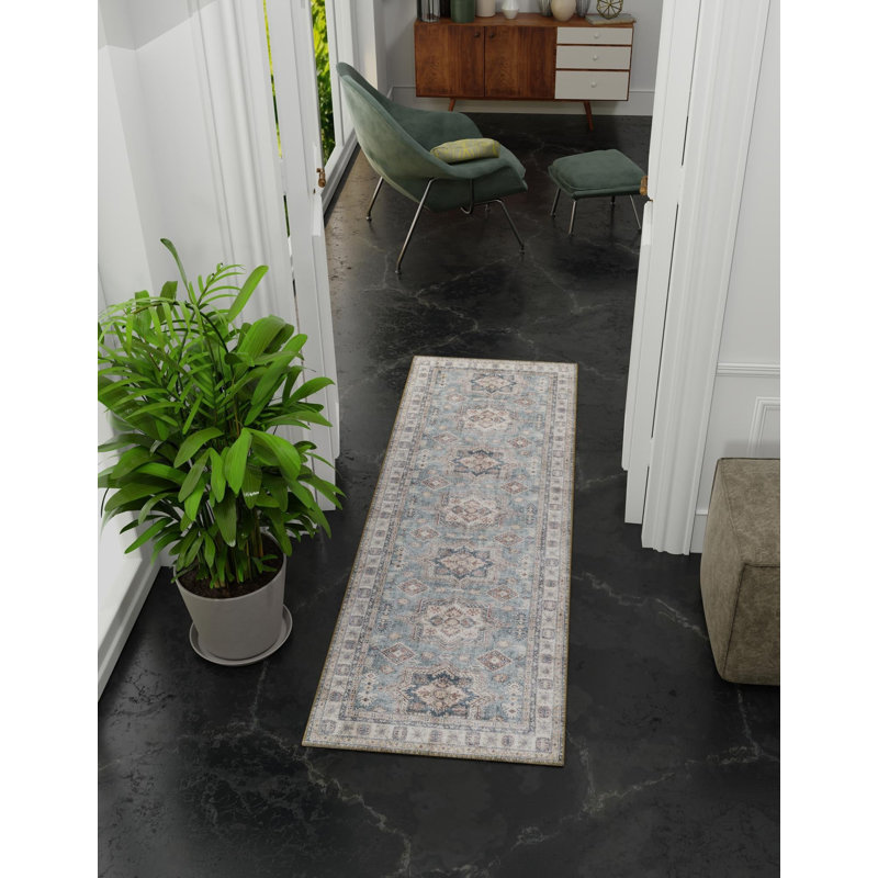 Bungalow Rose Ruth Timeless Rug, Tapis de couloir 2 pi 7 po x 12 pi
