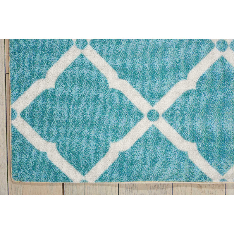 Tapis turquoise Dian, Rectangle 10 pi x 13 pi