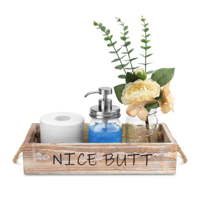 Wooden Toilet Paper Box Holder, Toilet Tank Topper Box For Bathroom (Medium)