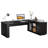 78.7" L Shaped Executive Desk With Starage Cabinet-548242372
