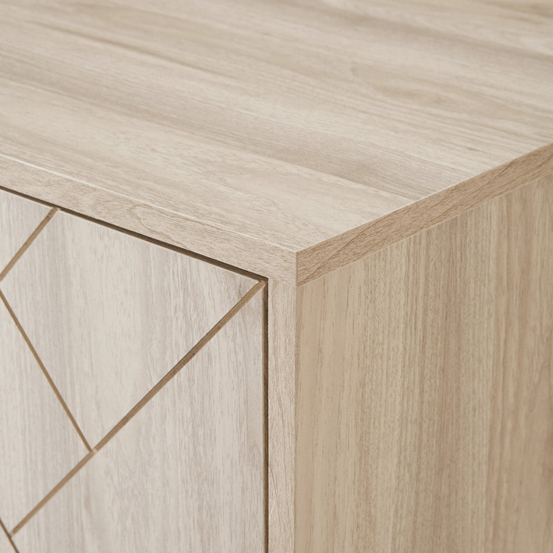 Meuble télé 70 po Modern Modern Scandinavian, Marron clair