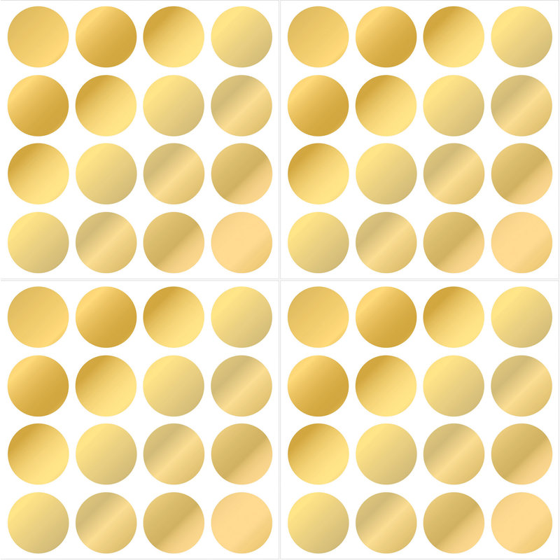 Abstract Non-Wall Damaging Wall Decal, Gold