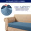 Housse de coussin individuelle super extensible, housses de canapé en jacquard épais, housses de canapé pour animaux de compagnie (fauteuil, bleu denim)-52440172