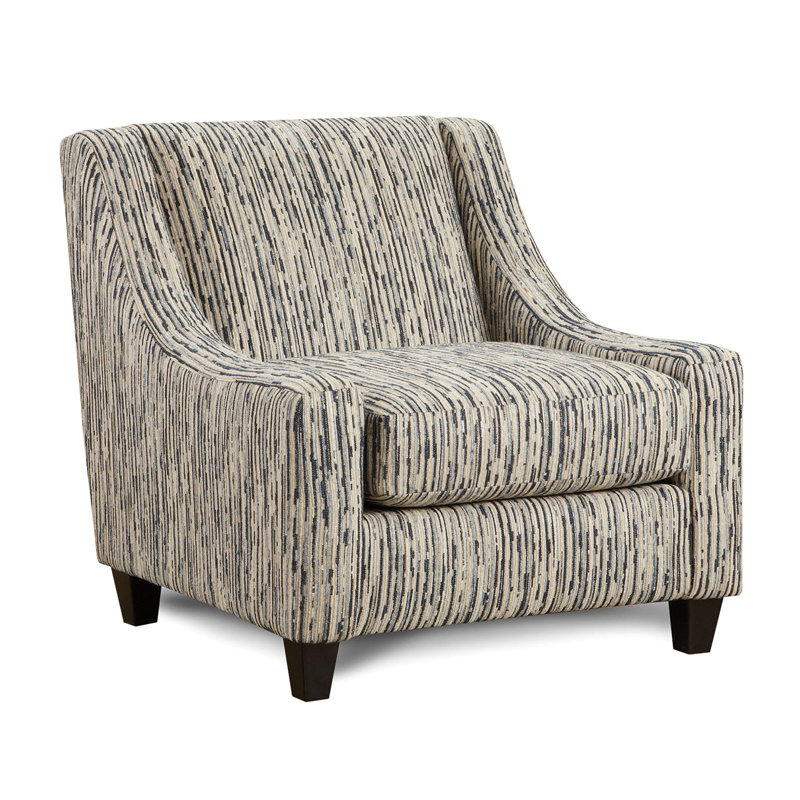 Fauteuil incliné rembourré style transitionnel
