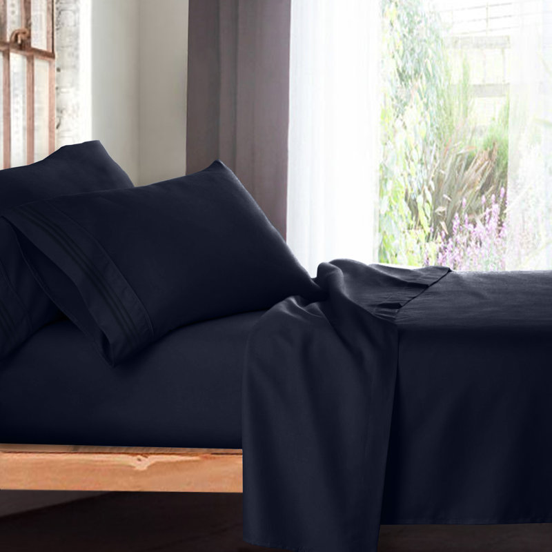 Ensemble de draps Setaluna, Très grand, Bleu marine